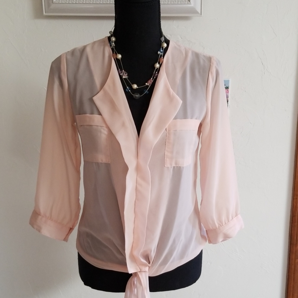 Pale pink blouse, size XS